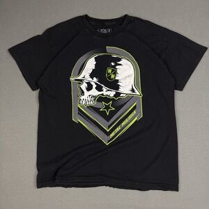 Metal Mulisha Men's L Black Skull Graphic Cotton T-Shirt Grunge Y2K Metal Skate